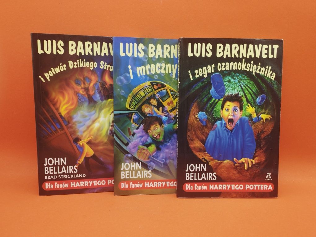 John Bellairs - zestaw 3 książek Luis Barnavelt i..