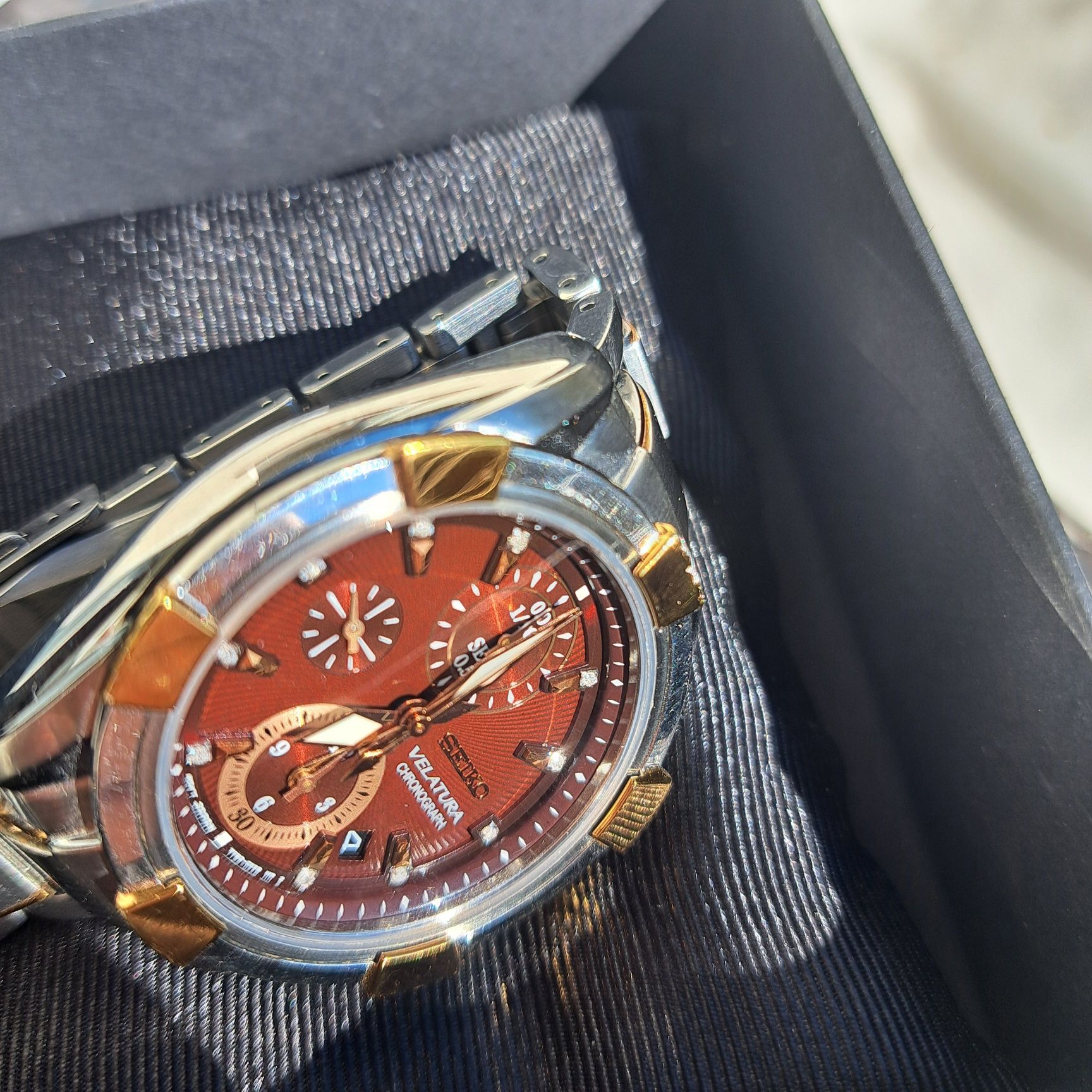 Seiko velatura chronograph diamonds, sndw12p1