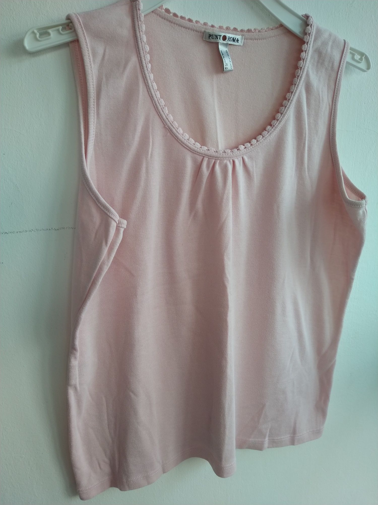Top / camisola cor de rosa - Punto Roma - Tamanho L