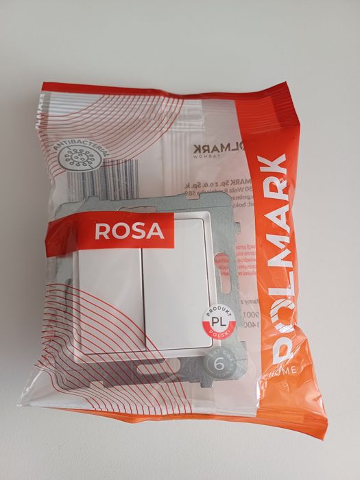 Włącznik podwójny Polmark Rosa Biały