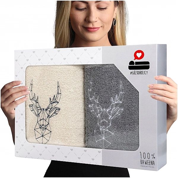 Komplet Ręczników Prezent Frotte 2szt 70x140 Luba zestaw