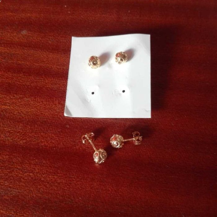 Brincos mola prata 925 dourada bolas de viana 6.00 mm novos