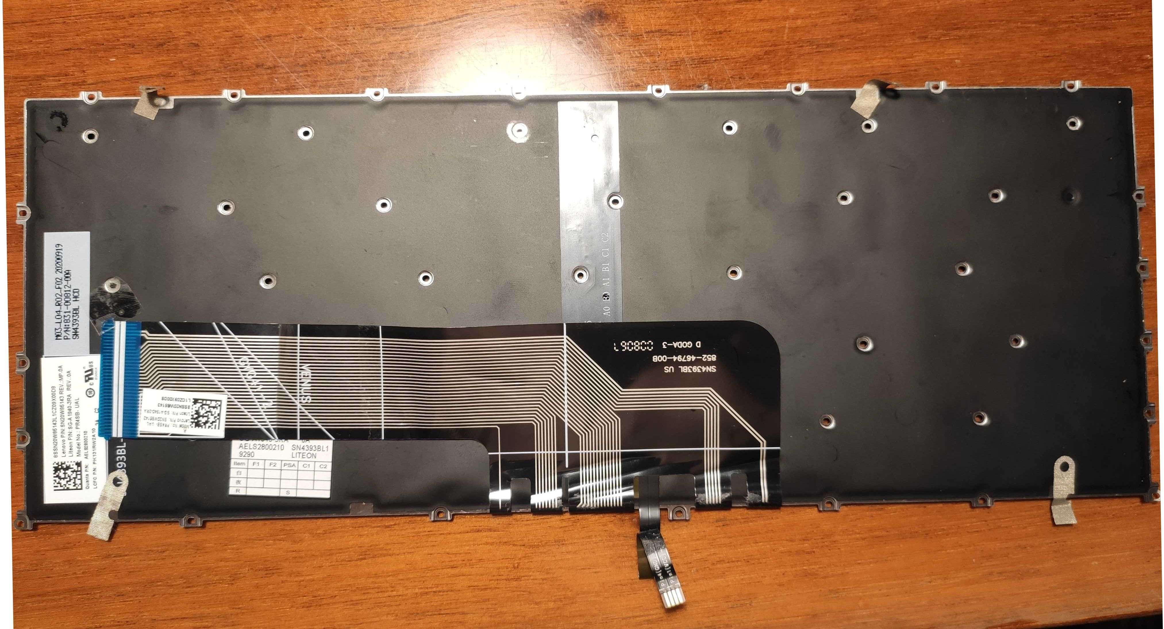 Клавиатура Lenovo Yoga Slim 7-14ARE05 7-14IIL05 7-14ITL05 с подсветкой