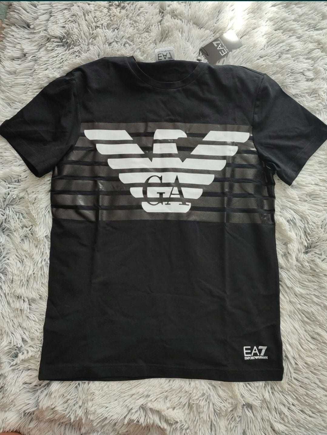 Koszulka męska t-shirt armani duży znaczek koszulki hit