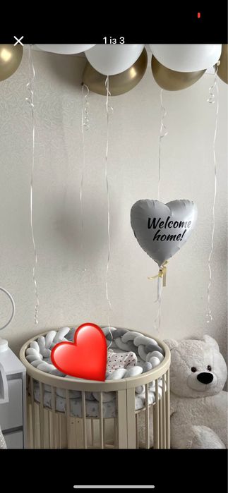 Ліжко дитяче 7в1.Каприз кругла планка з маятником і
матрацом