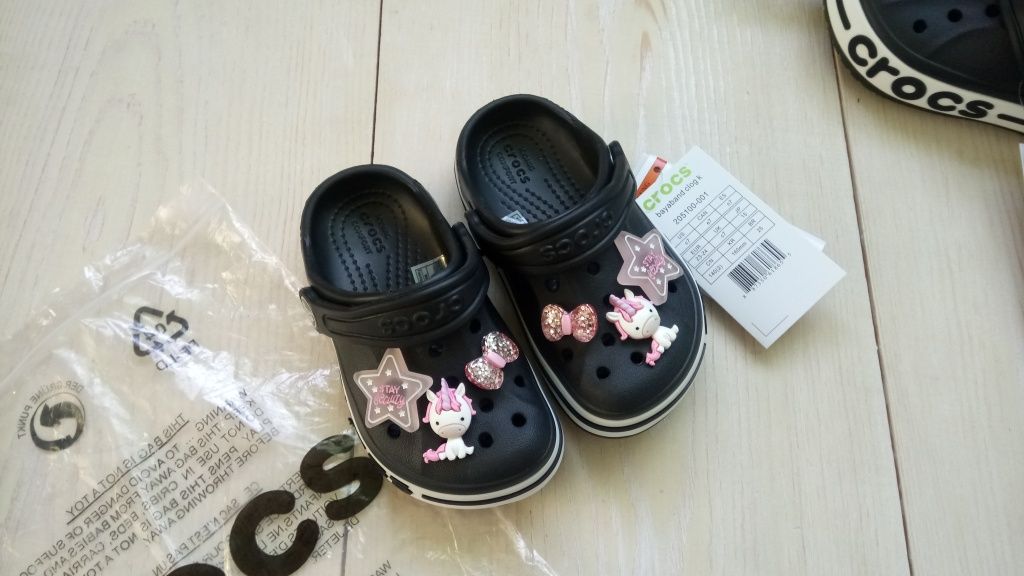 Crocs кроксы детские черные С7, 8, 9, 10, 11, 12, 13, j1, 2,3