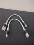 Zestaw kabli USB - USB typ C Belker 20 cm -> 2szt seledyn