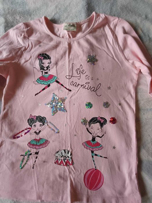 Нарядная блуза с паетками девочка р 146