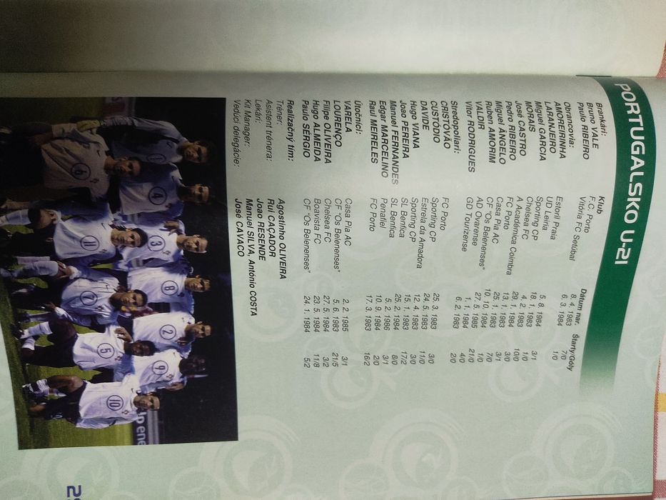 Programa de jogo Eslováquia Portugal 2005