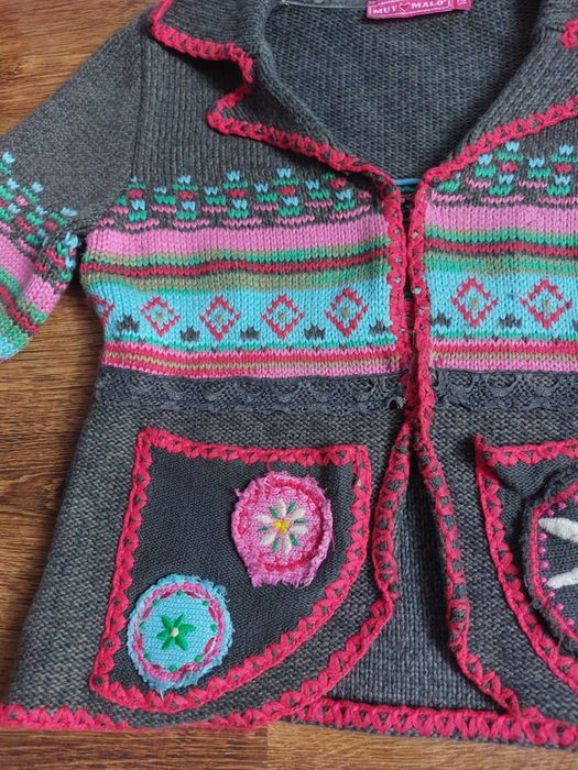 Sweter vintage 128 dla dziewczynki