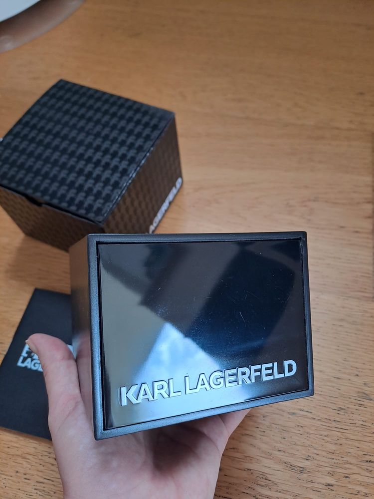 Box case etui na zegarek Karl Lagerfel oryginał czarny nowy