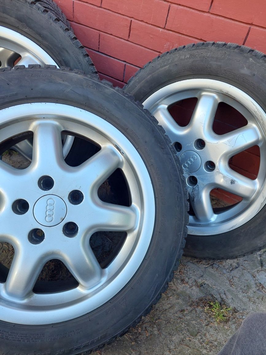 Alufelgi z oponami zimowymi audi vw