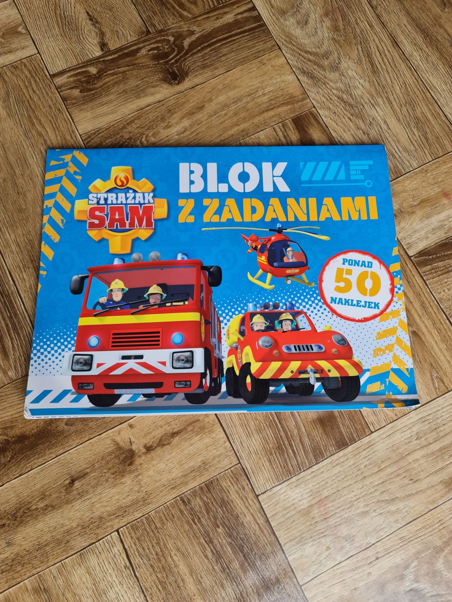 Blok książka album z zadaniami Strażak Sam 50 naklejek