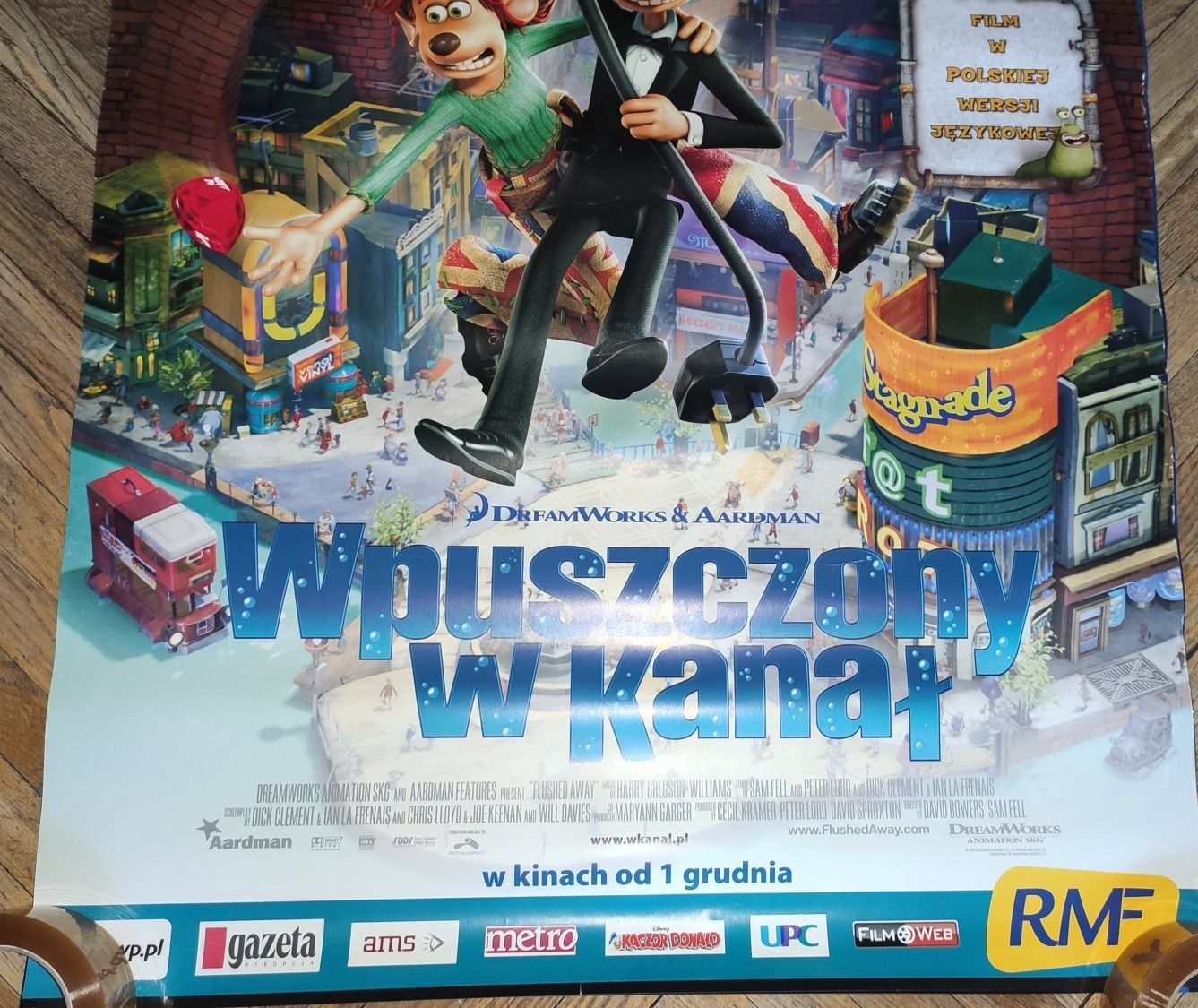 Wpuszczony w kanał plakat filmowy oryginalny