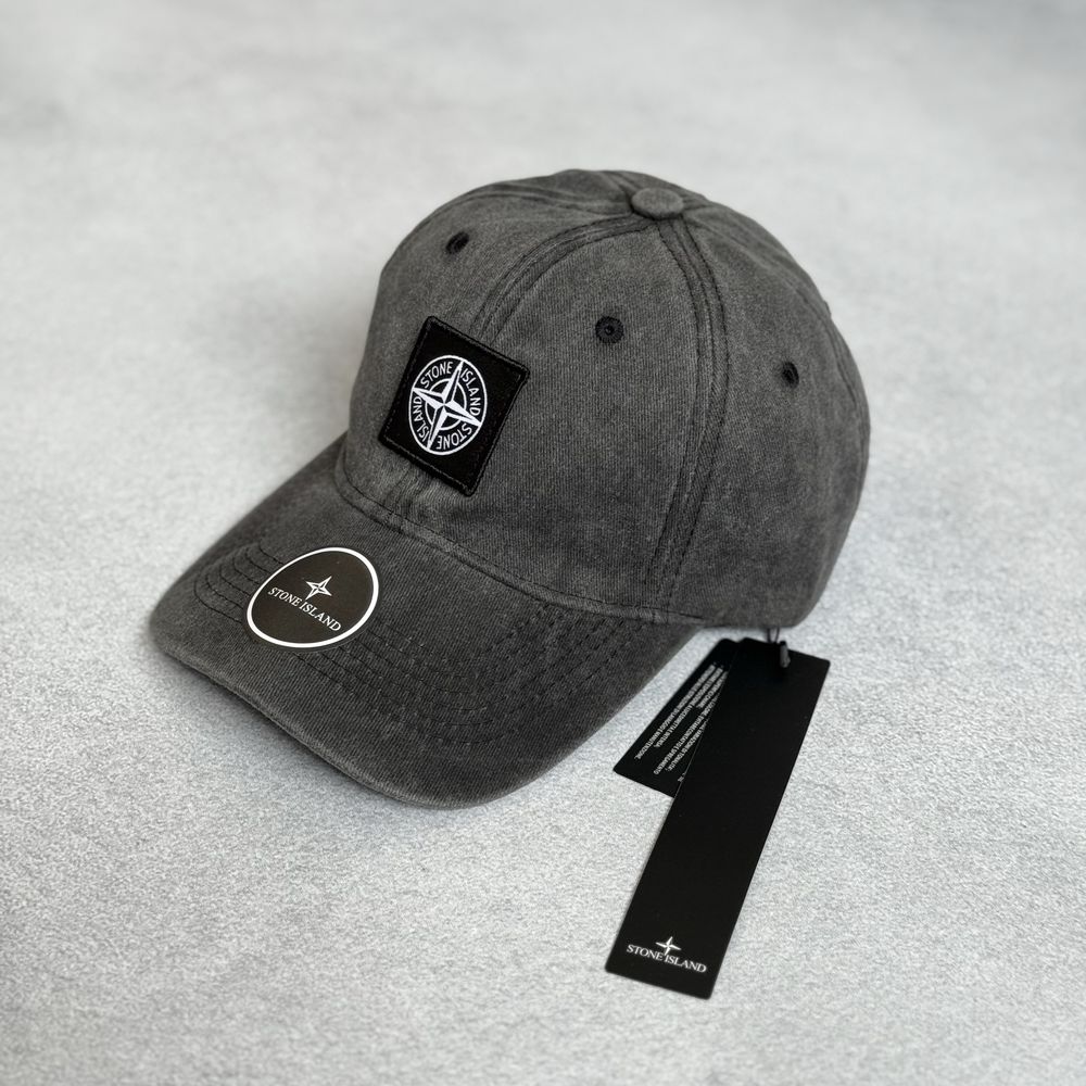 Кепка Stone Island Графитовая Стон Айленд Вареная Кепка