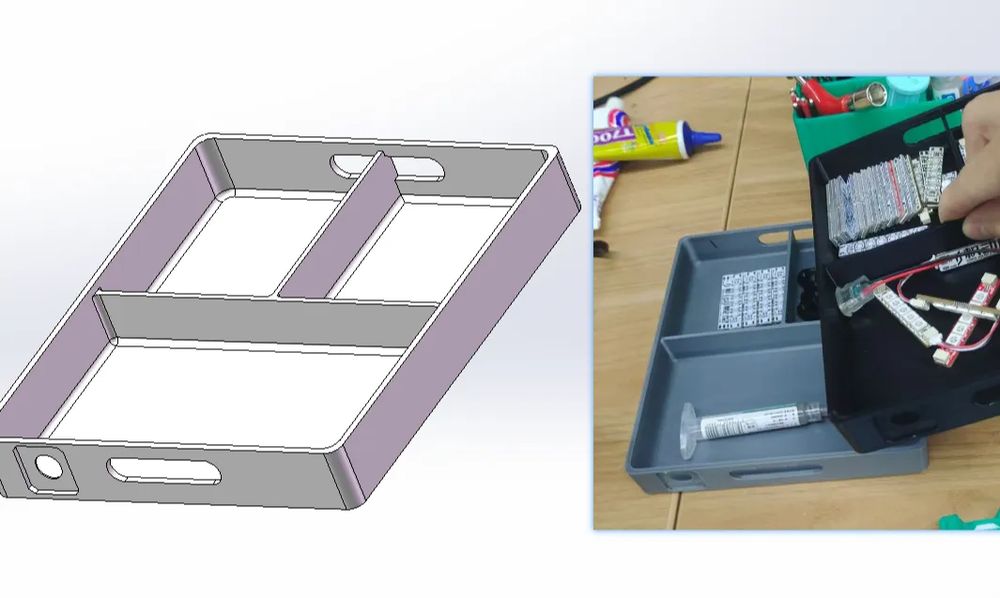 Caixa de Organização Empilhável para Aparos de Secretária