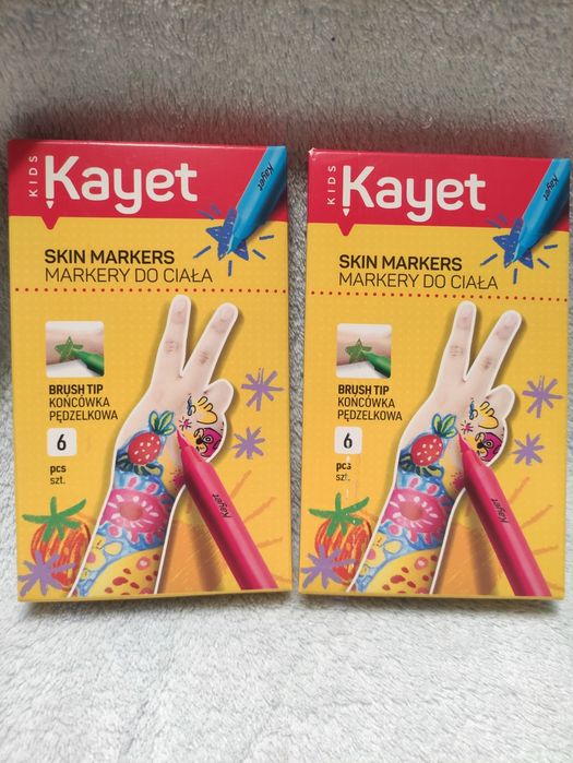 Nowe markery do ciała Kayet 2x 6 sztuk