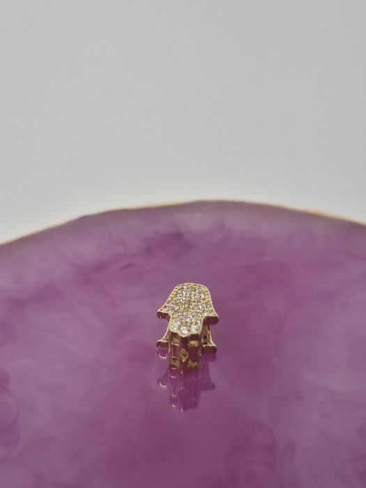 Nowy złoty charms do bransoletki typu Pandora ręka Fatimy