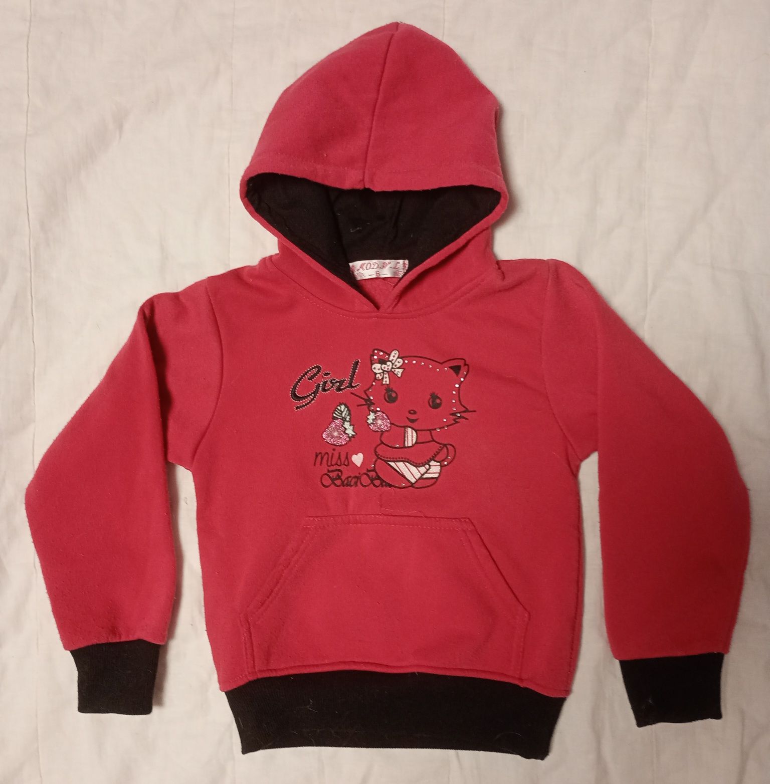 Bluza kangurek z kapturem różowa M.O.D.W.L 6 lat