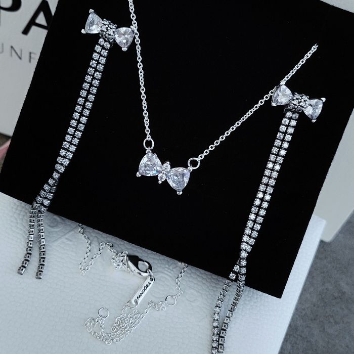 Пандора бант каблучка сережки підвіска комплект