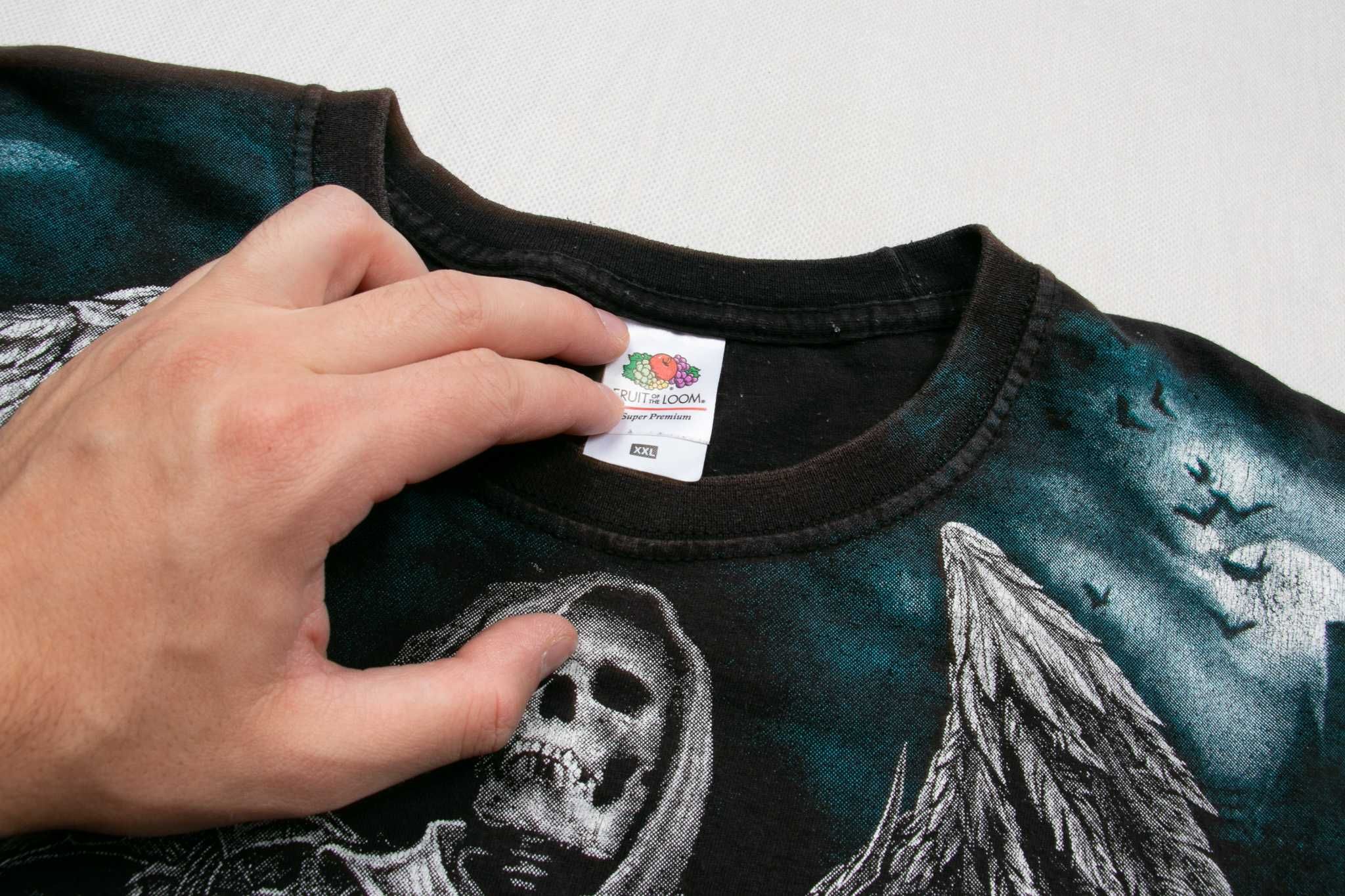 Affliction style fullprint t-shirt XXL doubleprint