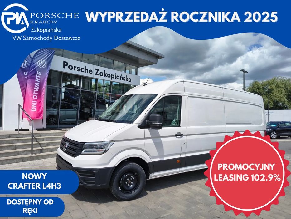Volkswagen Crafter 35 2.0 TDI L4H3 4490 177KM 4MOTION  35 Furgon 2,0 l 177 KM 4MOTION 8-biegowa rozstaw osi: 4490 mm
