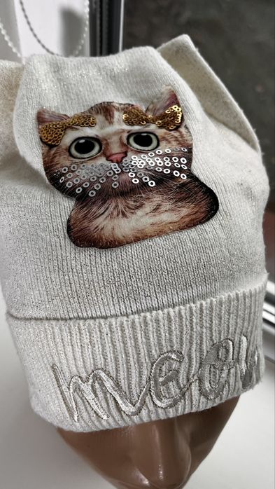 Демісезонна шапка Котик 52-54 розміру