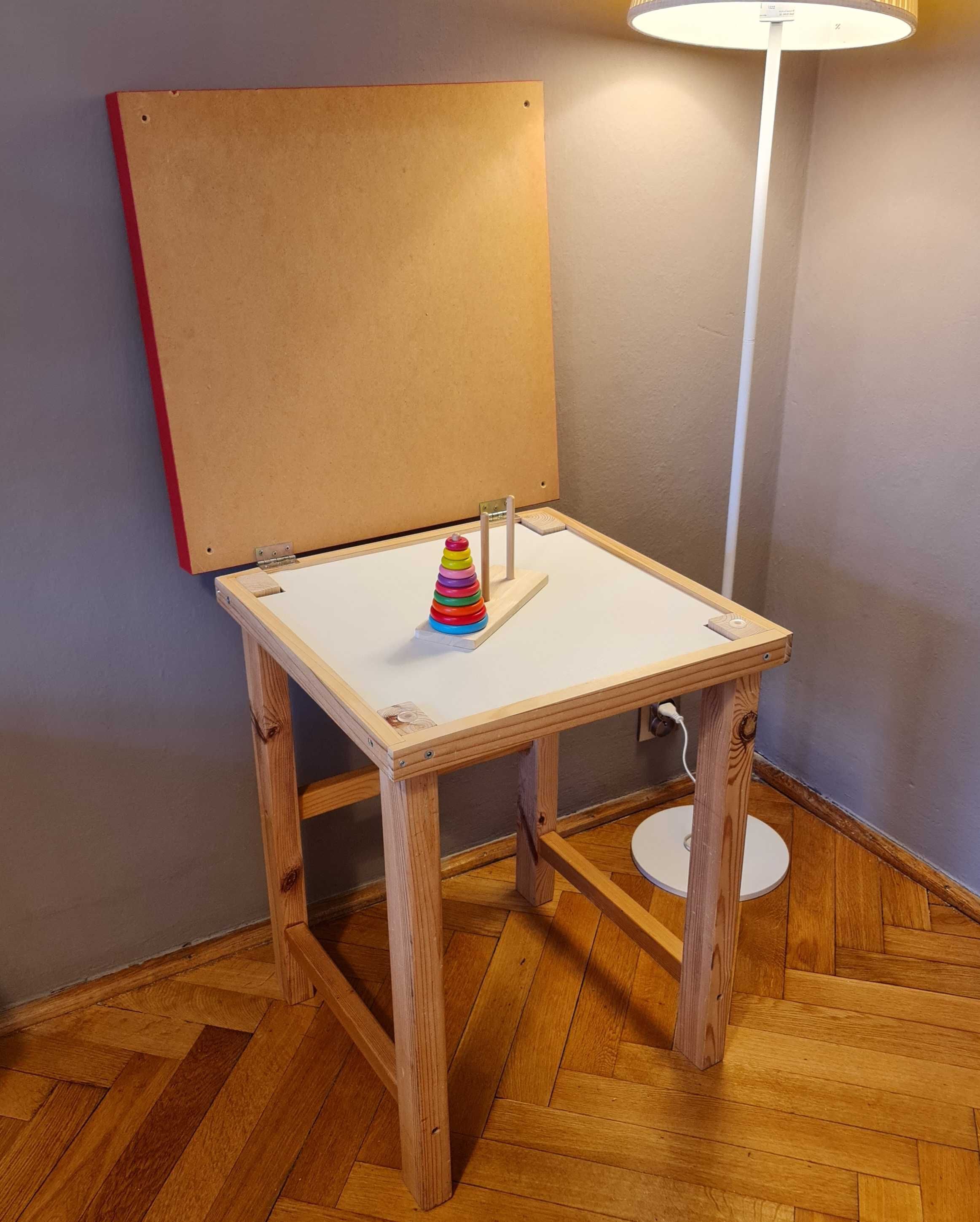 iKEA stół, stolik dla dziecka, z uchylnym blatem i półką