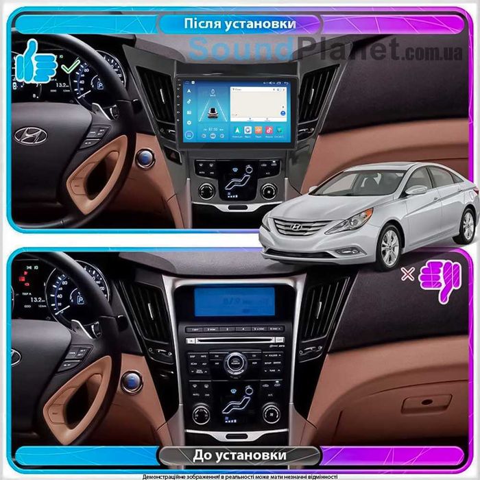 Магнітола Hyundai Sonata ,CarPlay, Q-Led екран ,слот під SIM
