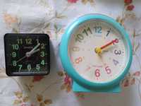 Часы настольные черные Casio будильник, голубые подсветка, скидка