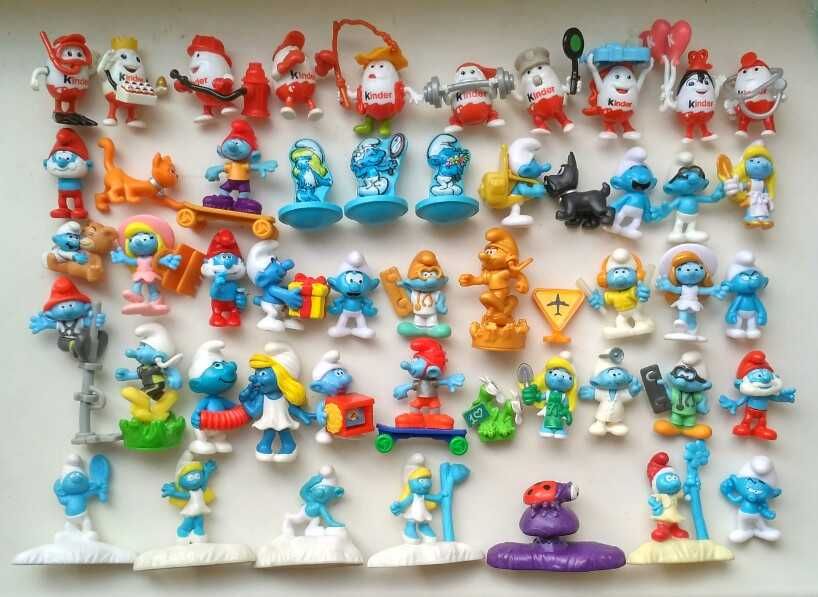 Фiгурки кiндер смурфики Smurfs смурфик киндерино kinder фигурки киндер