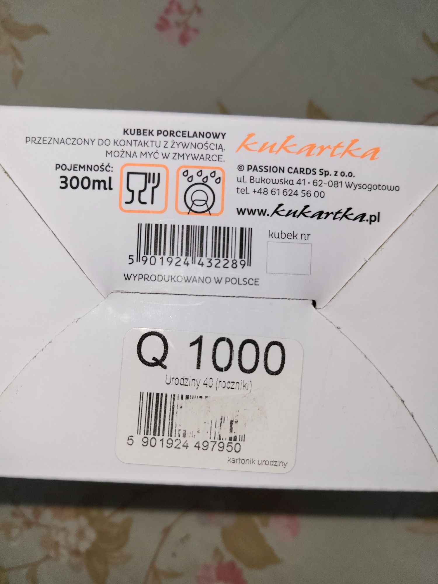 Kubek 40 urodziny