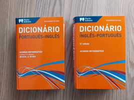 Dicionários Inglês-Português e Português-Inglês Porto Editora NOVOS
