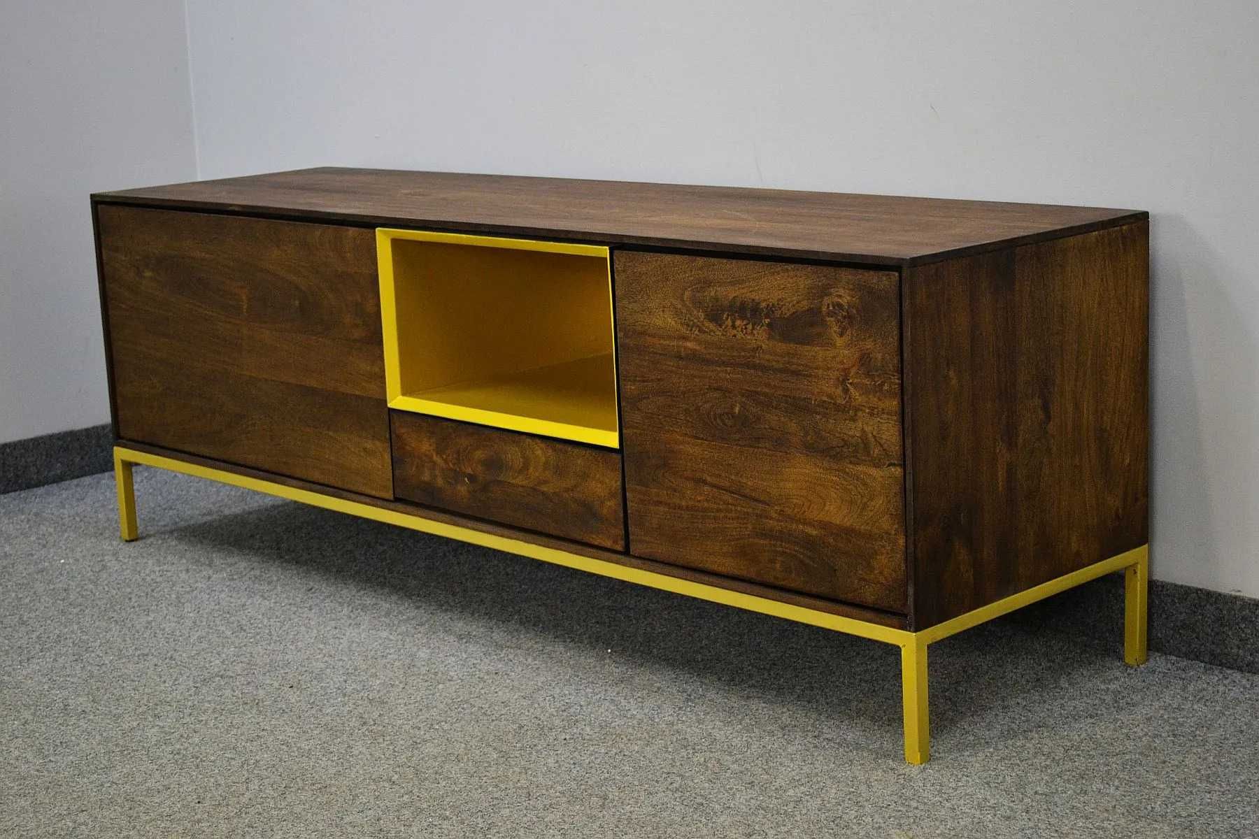 Szafka RTV drewniana, akacja lakierowana, seria CHICAGO 160 cm, -55%