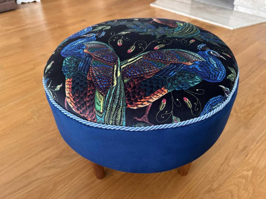 Pufa / Stołek Niebieski