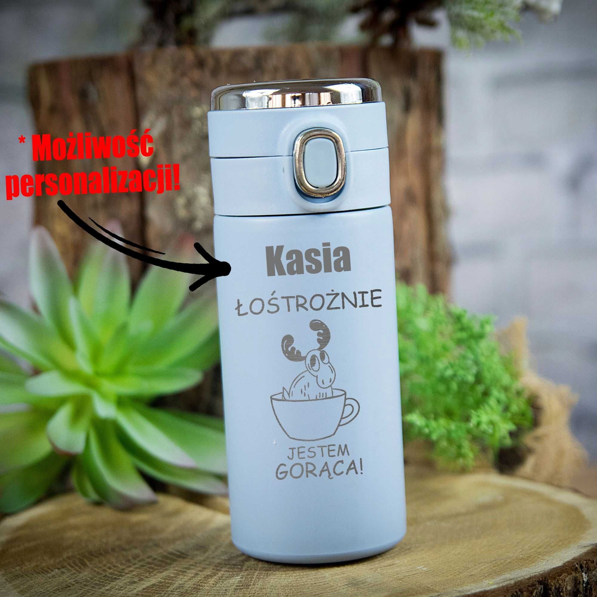 KUBEK TERMICZNY led termos grawer śmieszny prezent