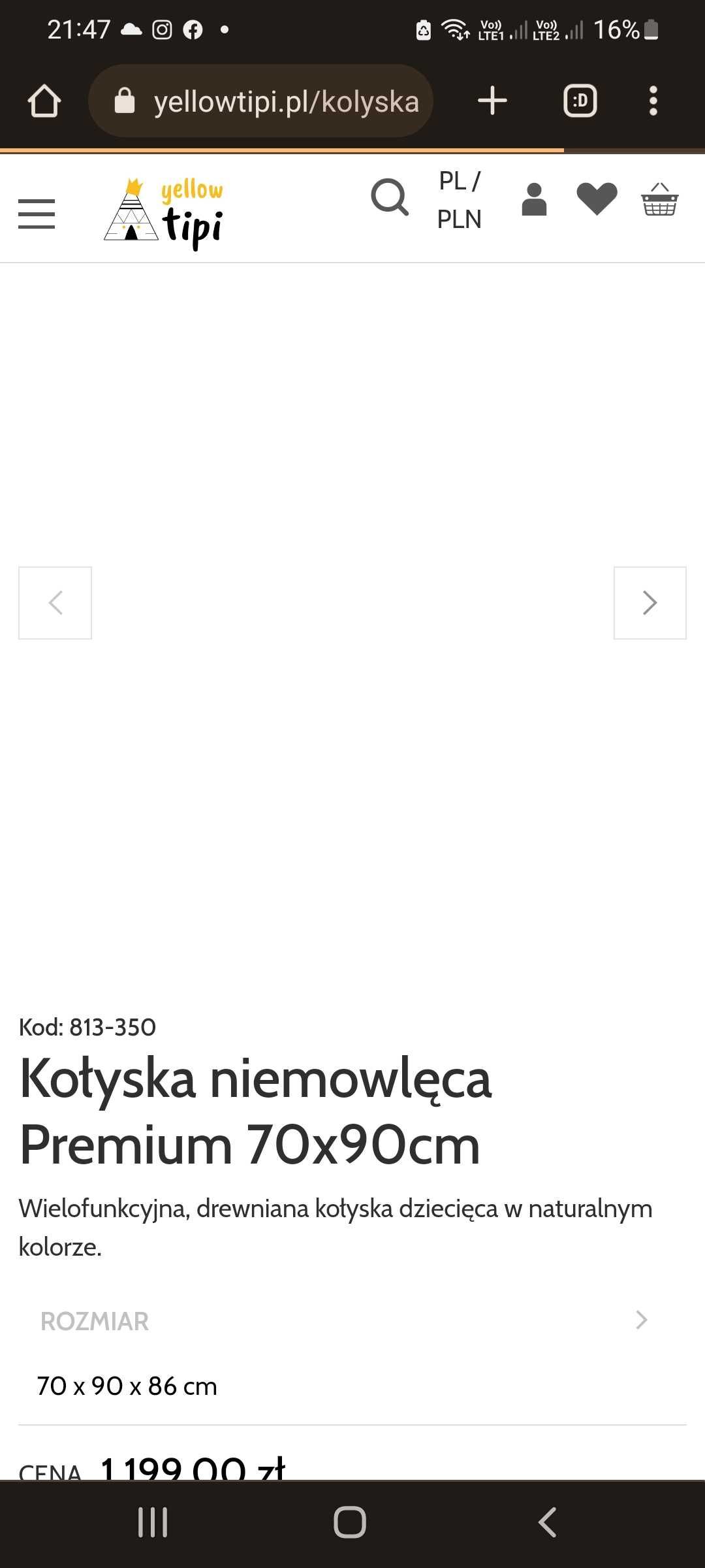 NOWE !!! Łóżeczko -  Kołyska Dreamer Premium ! Zapakowane oryginalnie