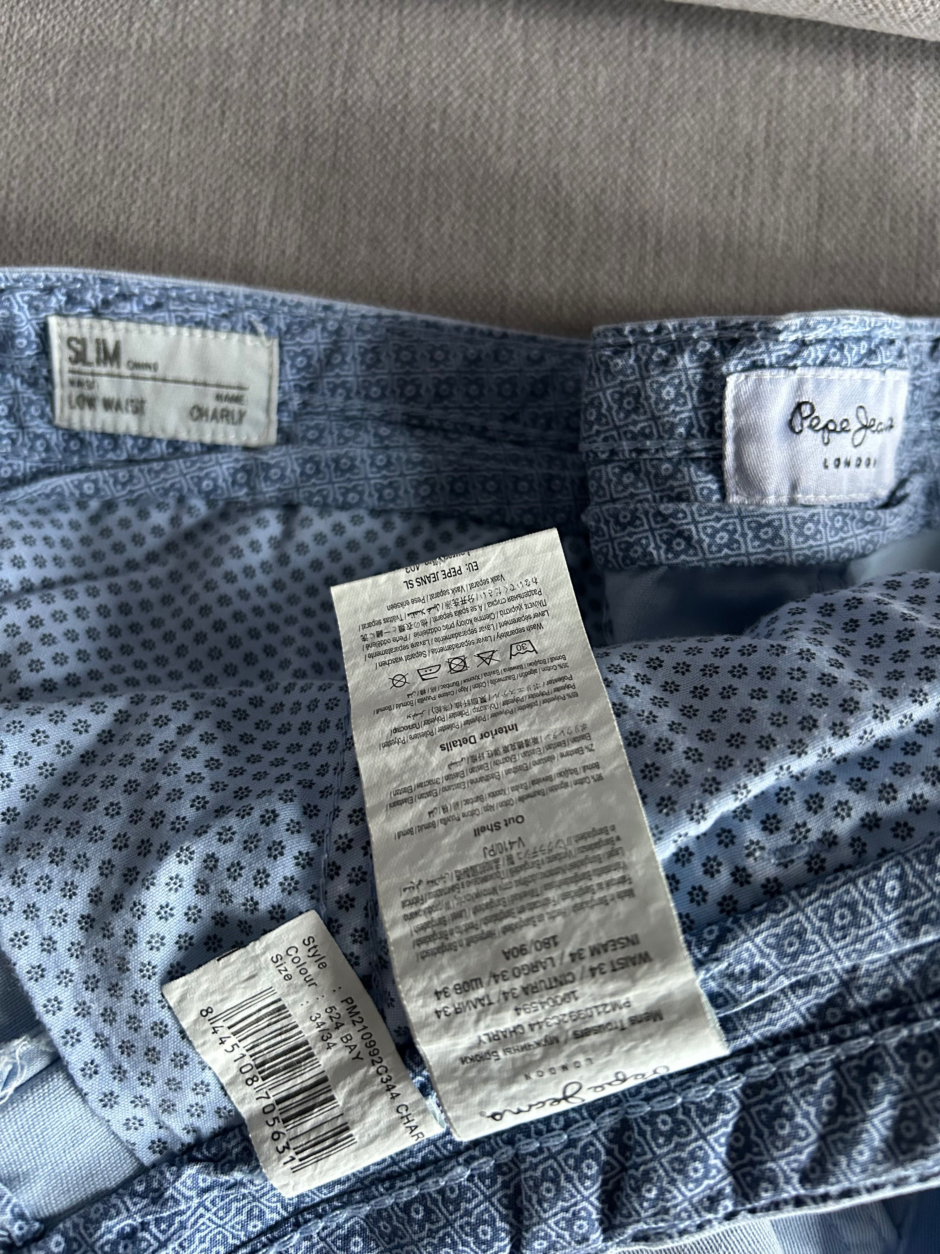 Pepe Jesns -70 % blue chinosy 34/34
