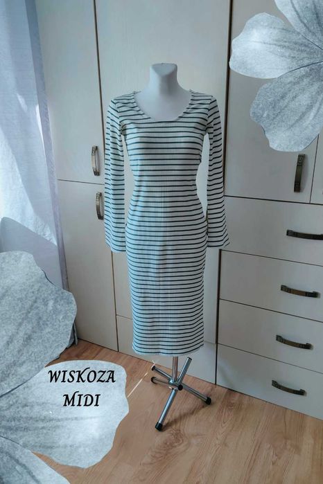 Bonprix Collection NOWA białą sukienka ołówkowa 36/38 S/M dopasowana