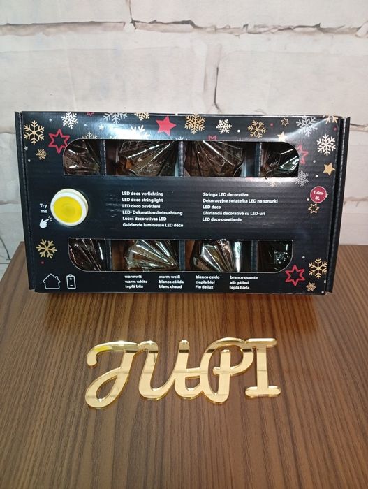 Diamentowa girlanda świetlna 8 led 1,4m