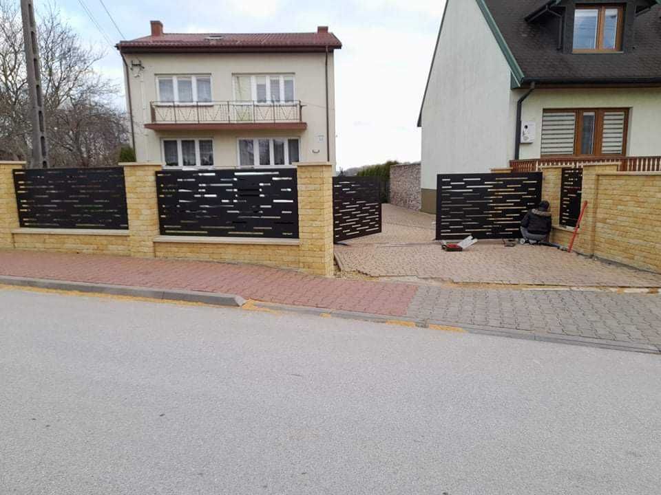 Brama wypalana wycinana laserowo CNC nowoczesna blacha 3mm ocynk