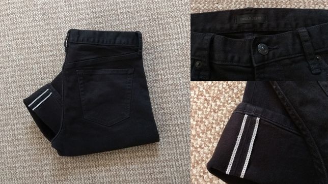 UNIQLO джинсы селвидж Оригинал W34 L34 японские черные