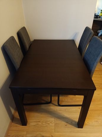Stół rozkladany ciemny brąz