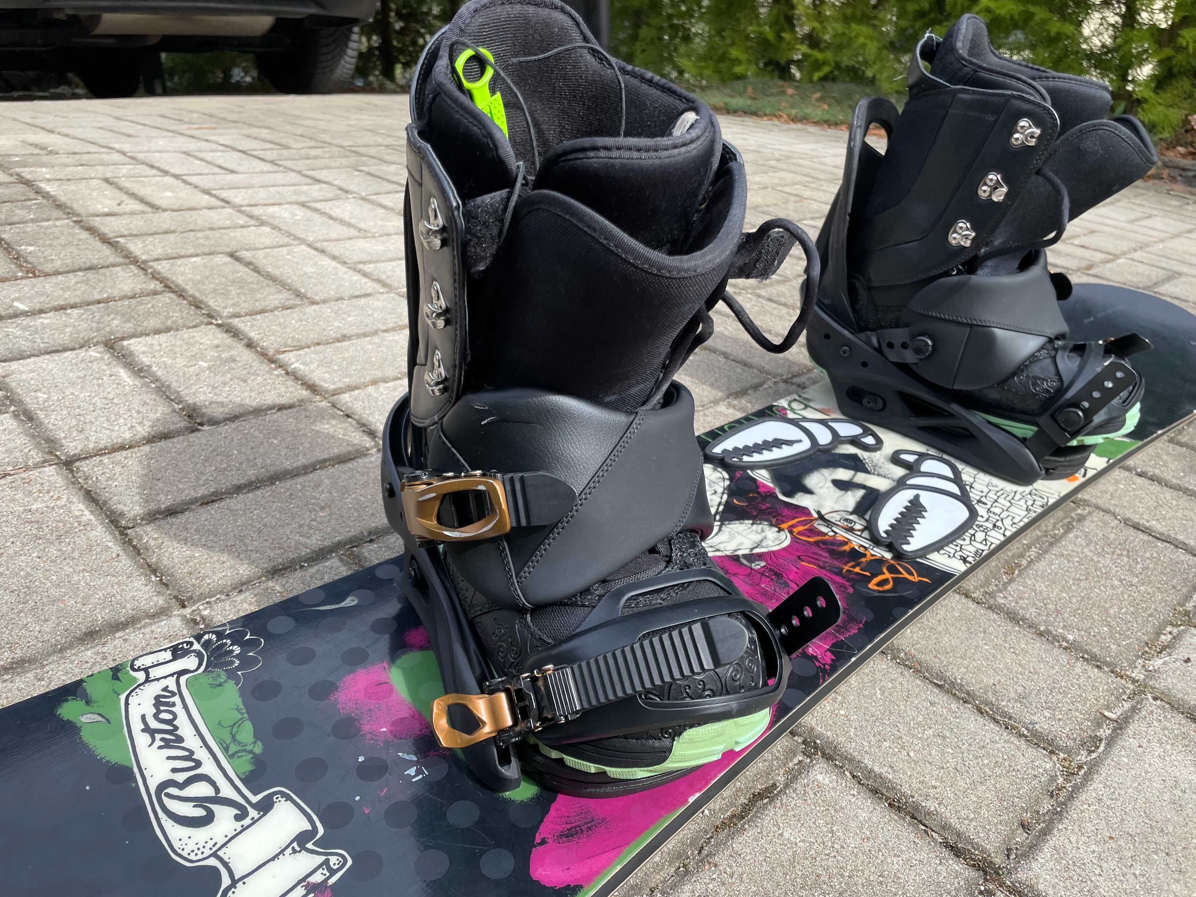 Deska snowboardowa BURTON 148 komplet (wiązania Burton + buty Scribe)