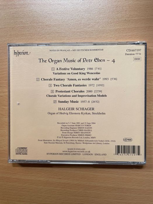 CD Petr Eben vol. 4 Organ Music / Halgeir Schiager