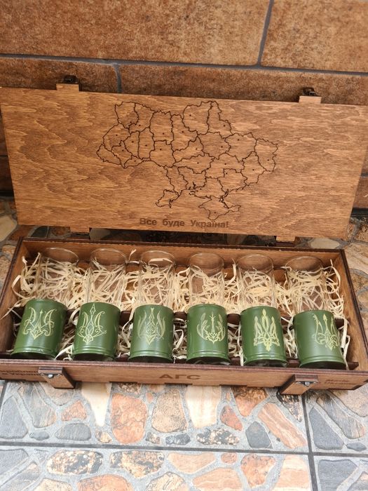 Комплект чарок-гільз скло 6шт