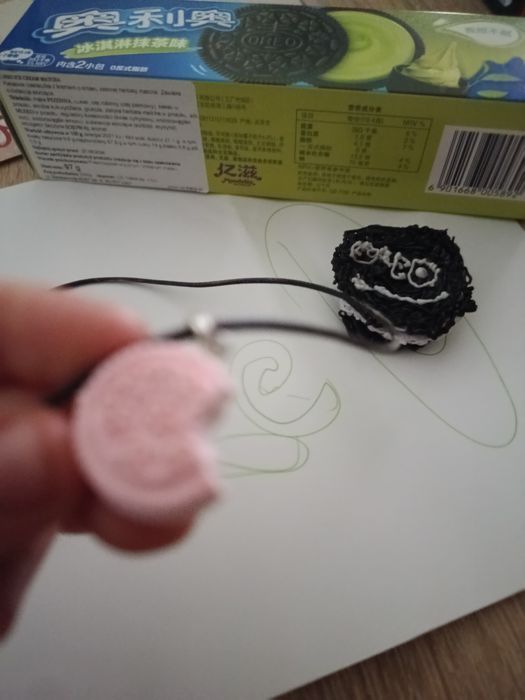 Naszyjnik oreo różowe