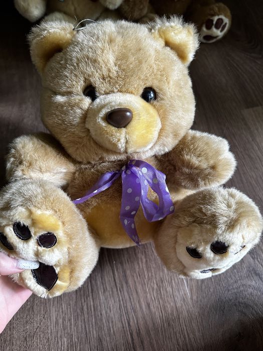 3 pluszowe misie vintage retro maskotki