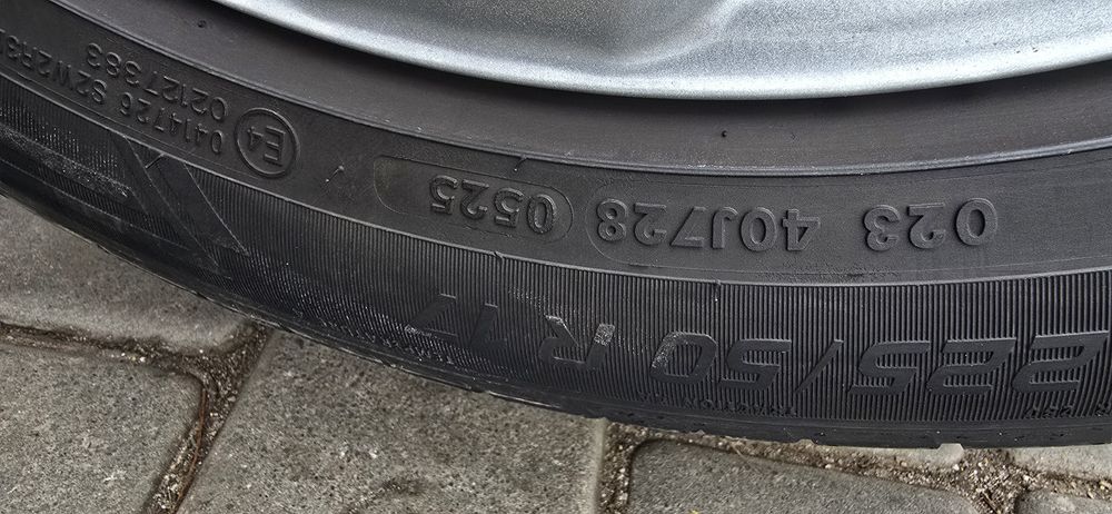 Комплект колес, стояли на Мерседес 211, 225/50/R17