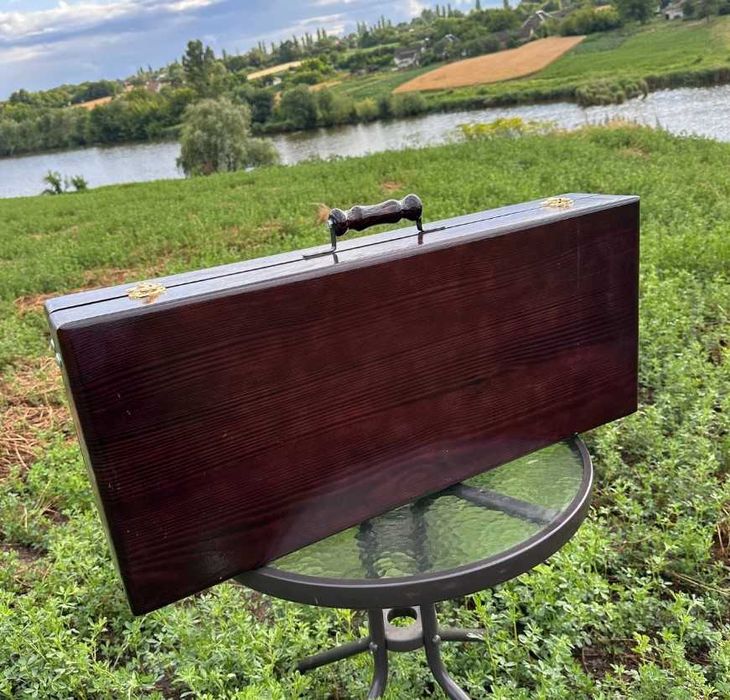 Набір шампурів в деревяному кейсі / набор шампуров/подарунок чоловіку.